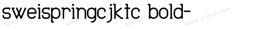 sweispringcjktc bold字体转换